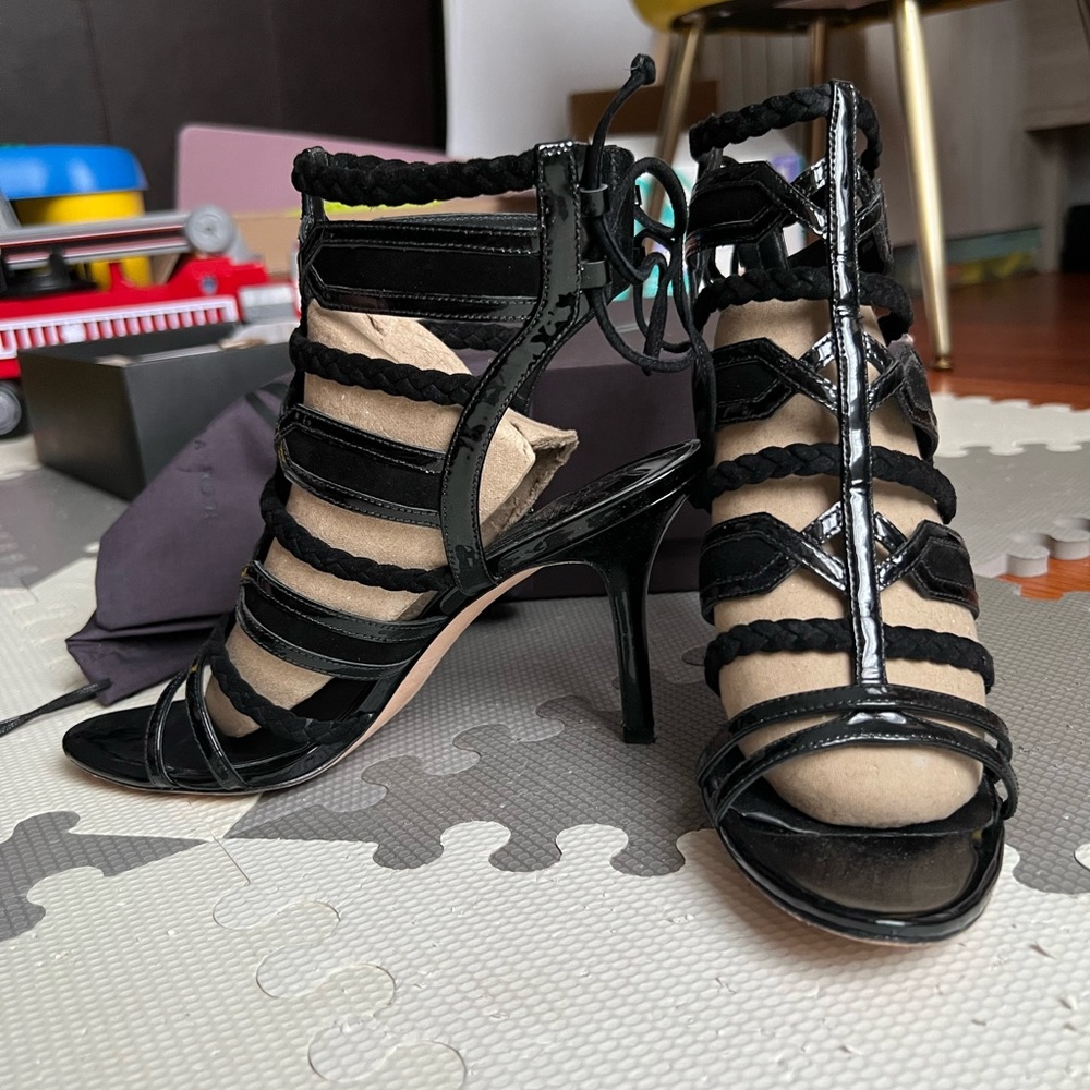 Brian Atwood Bfelisa Black Sandals Size 8.5 M
